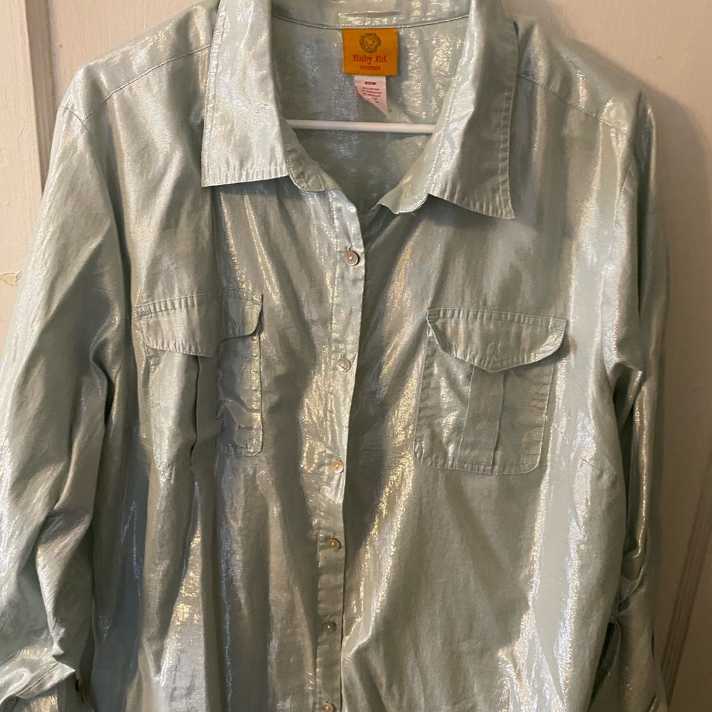 Silver Button down